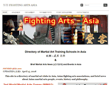 Tablet Screenshot of fightingartsasia.com